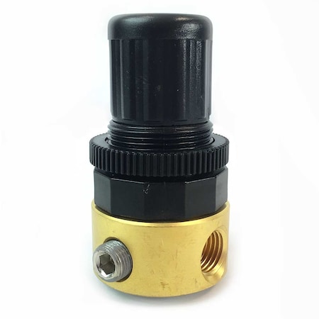 Interstate Pneumatics 1/4 Inch Mini Brass Compact Regulator W1130B-D